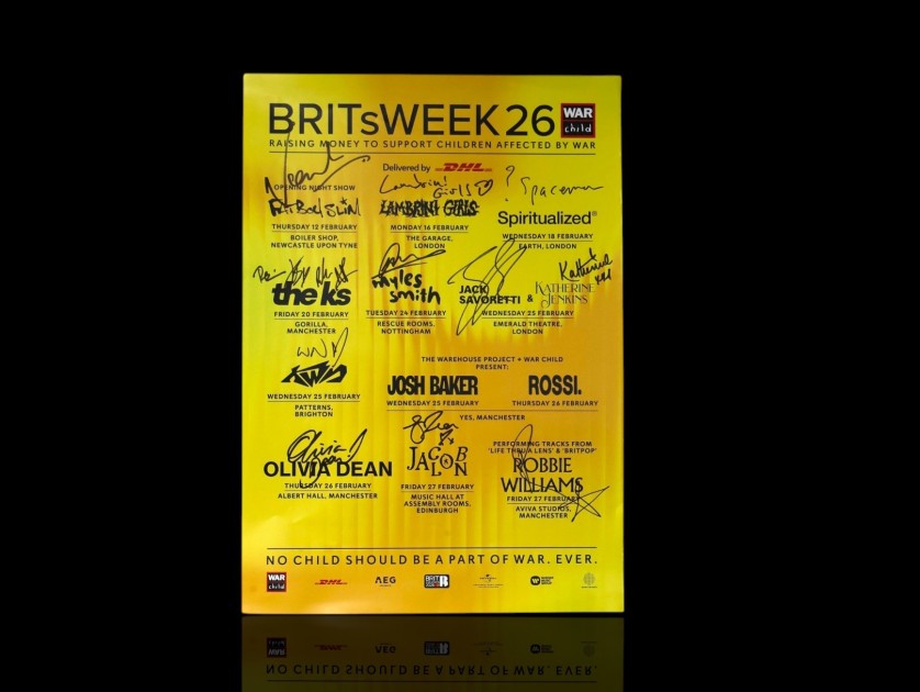 War Child BRITs Week 2026 - Official Signed Poster