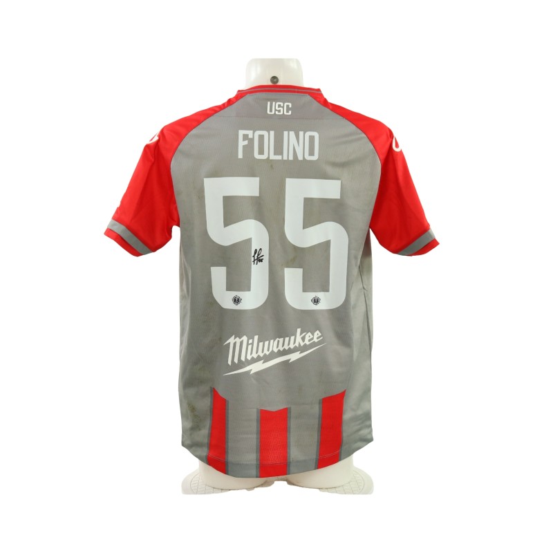 Maglia Folino Unwashed Cremonese vs Sudtirol, 2025 - Autografata