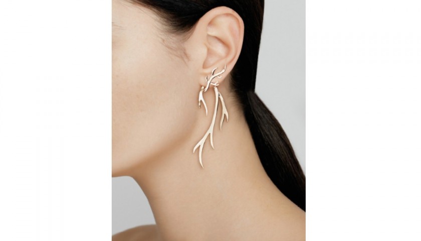 "Twig" Earrings by Federica Tosi 