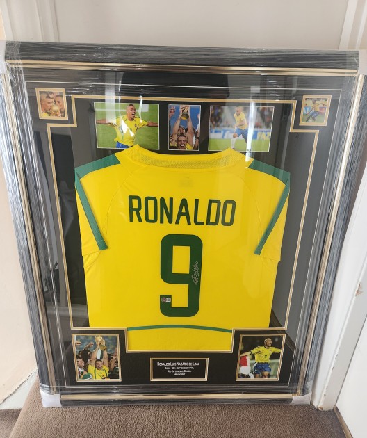 Ronaldo's Brazil 2002 Signed and Framed Shirt