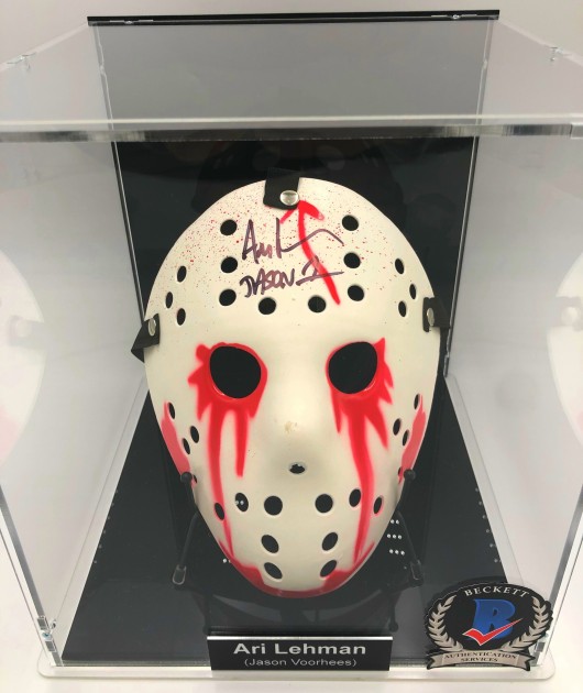 Ari Lehman's Jason Friday 13th Signed Mask In Display Case