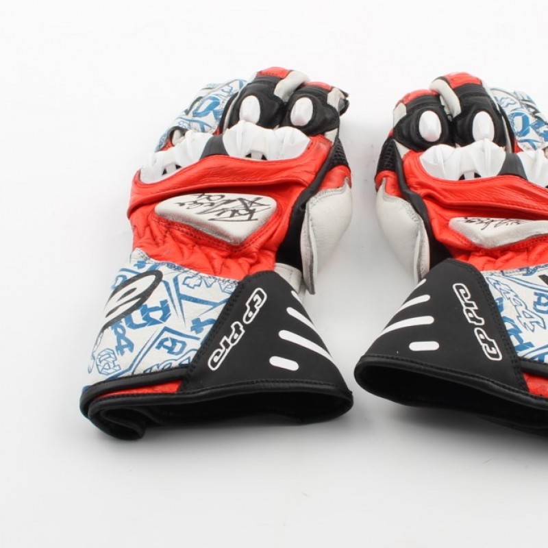 MotoGP gloves worn by Andrea Dovizioso - signed