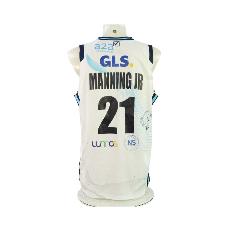 Completo Manning Jr indossato Napoli Basket vs Reggio Emilia 2024 - Autografato