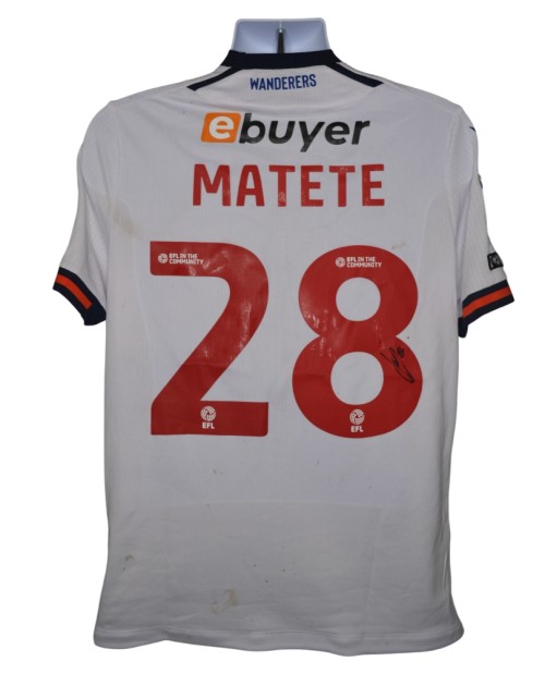 Maglia Unwashed Jay Matete Bolton Wanderers, vs Charlton - Autografata