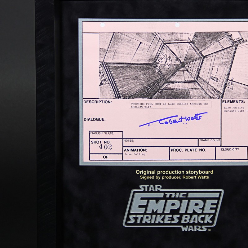 Star Wars Ep V The Empire Strikes Back Storyboard - signed by Robert Watts