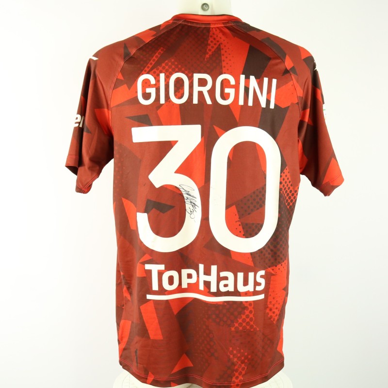 Giorgini's unwashed Signed Shirt, Ascoli vs Sudtirol 2024 