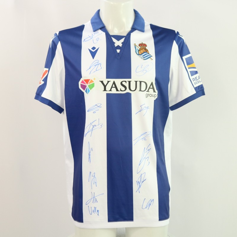 Real Sociedad's Official Home Shirt, 2024/25 - Signed by the players