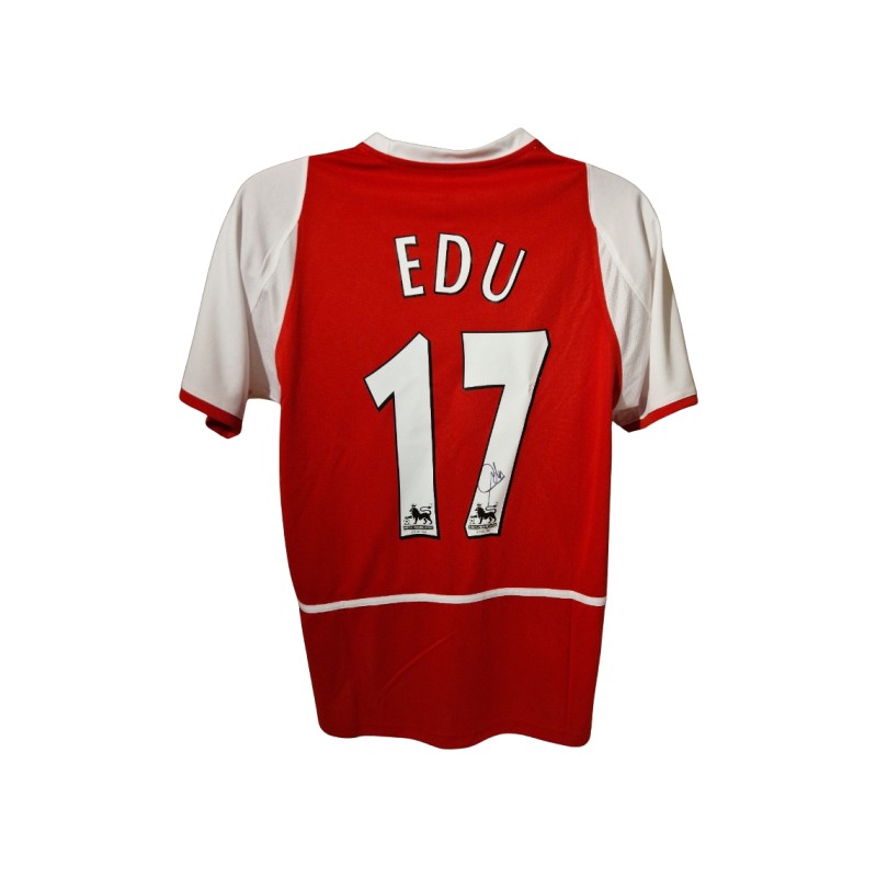 Edu Signed Arsenal 2003-04 Home Football Shirt