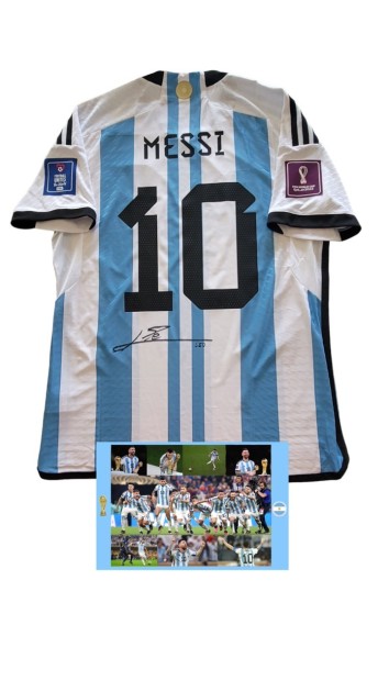 Maglia ufficiale Messi Argentina vs Francia, Finale WC 2022 - Autografata