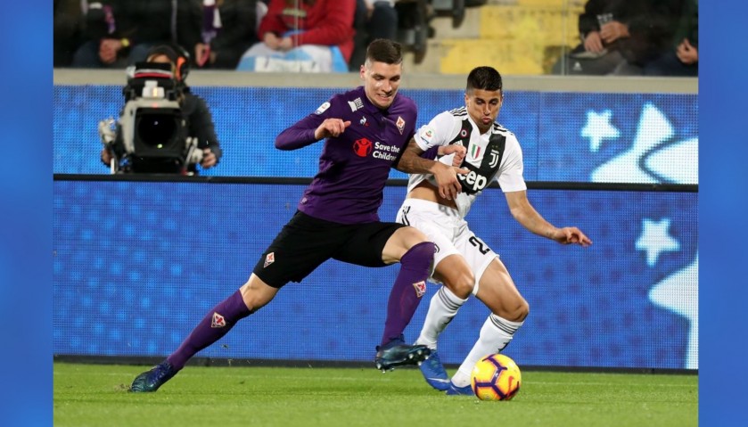 Milenkovic's Worn Shirt with Mandela Patch, Fiorentina-Juventus
