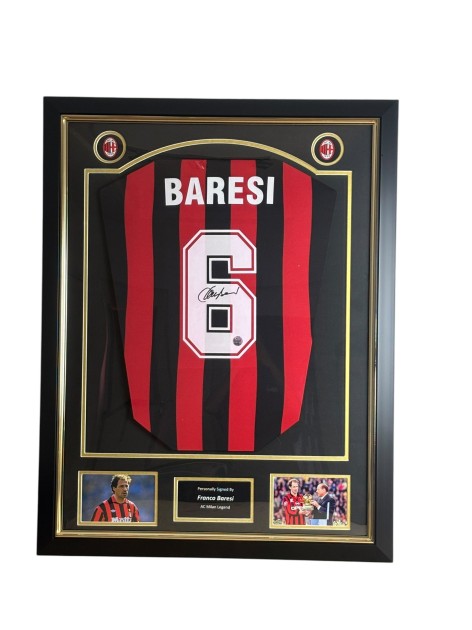 Franco Baresi's AC Milan 1988 Signed and Framed Shirt
