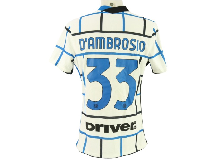 D'Ambrosio Inter match shirt, 2020/21
