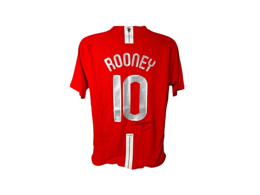 Wayne Rooney's Manchester United 2008 Champions League Signed Replica Shirt