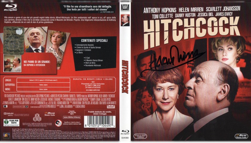 Helen Mirren - Hitchcock Bluray autografato