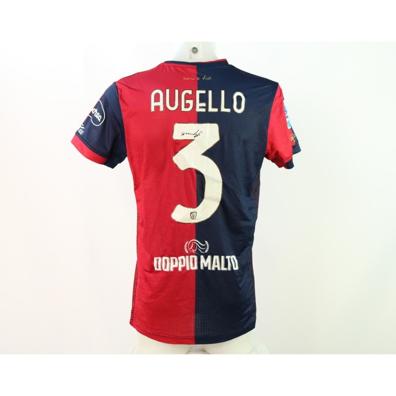 Maglia Augello Unwashed, Udinese vs Cagliari 2024 - Autografata