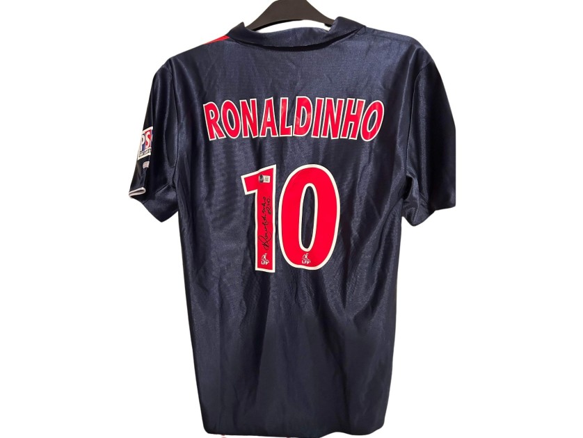 Official Ronaldinho PSG Signed Shirt, 2001/02 