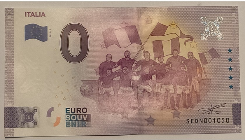 Zero Euro Banknote - Italy National Football Team 2021