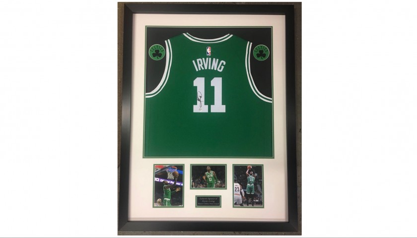 Framed Official Boston Celtics Shirt Signed by Kyrie Irving
