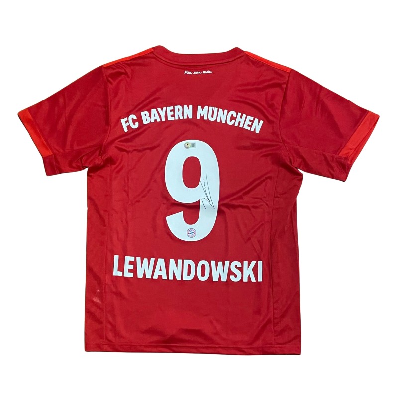 Replica della maglia del Bayern Monaco 2019/20 firmata da Robert Lewandowski