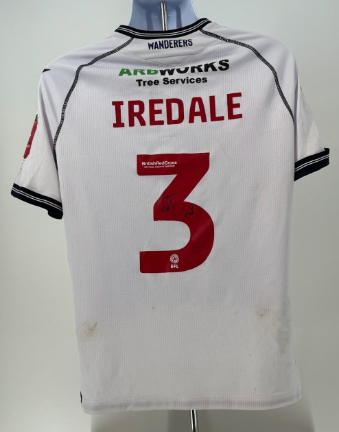 Maglia firmata di Jack Iredale del Bolton Wanderers indossata durante una partita