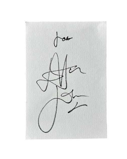 Elton John Signed Autograph Cut Sheet 