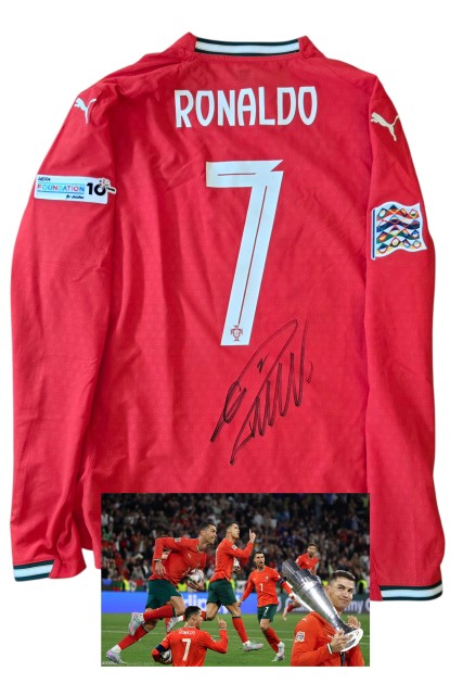 Ronaldo's Signed Match-Issued Shirt, Portugal vs Spain Nations League Finals 2025