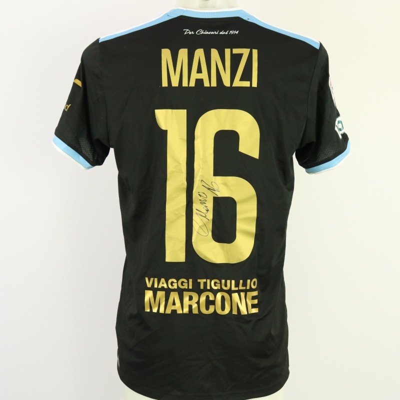 Manzi's Unwashed Signed Shirt, Rimini vs Virtus Entella 2024