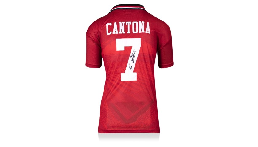 Eric Cantona Back Signed Manchester United 1994-96 Home Shirt