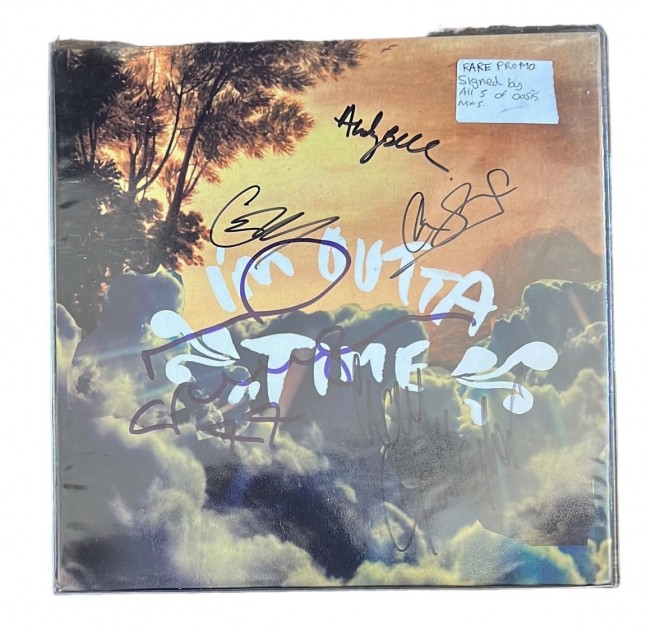 Vinile 12" promozionale degli Oasis - Autografato