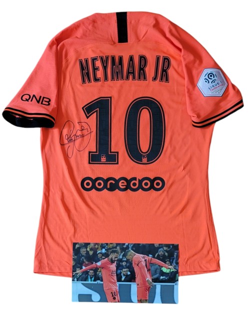 Maglia Neymar preparata PSG vs Angers 2019 - Autografata