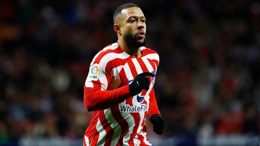 Maglia gara Depay Atletico Madrid, 2022/23