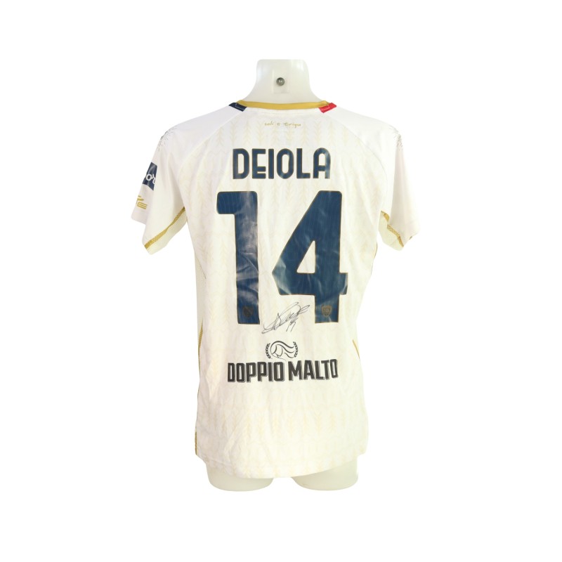 Maglia Deiola Unwashed, Lecce vs Cagliari 2024 - Autografata