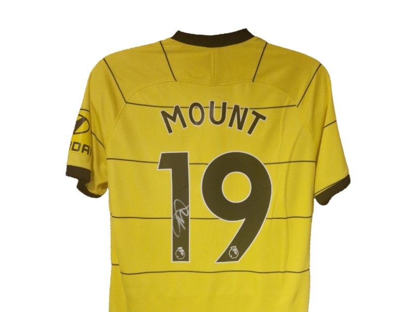 Mason Mount ha firmato la maglia ufficiale da trasferta del Chelsea 2021-22