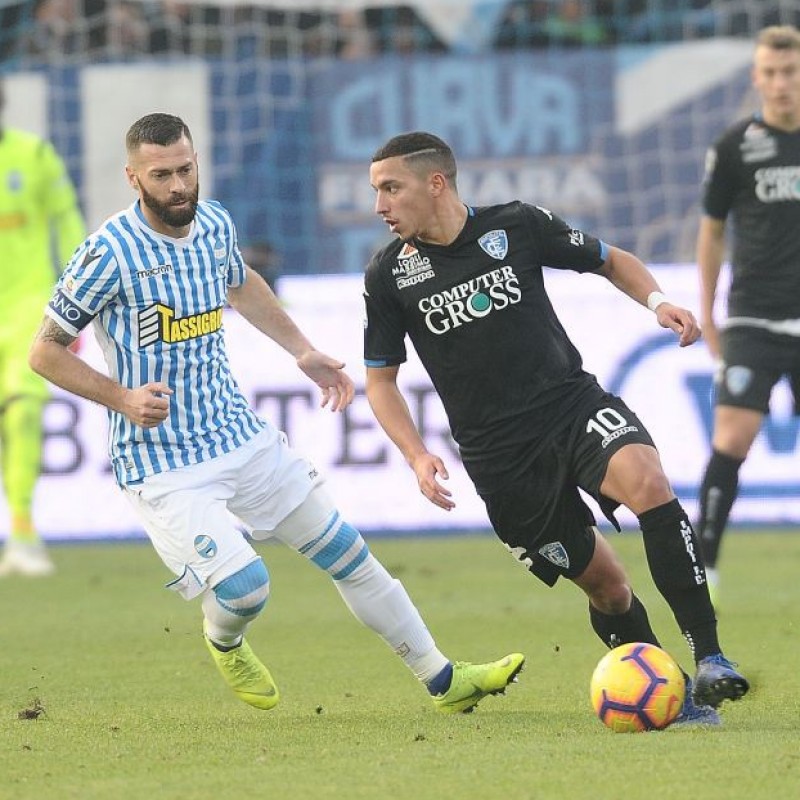 Antenucci's Worn Shirt with Special UNICEF Patch, Spal-Empoli