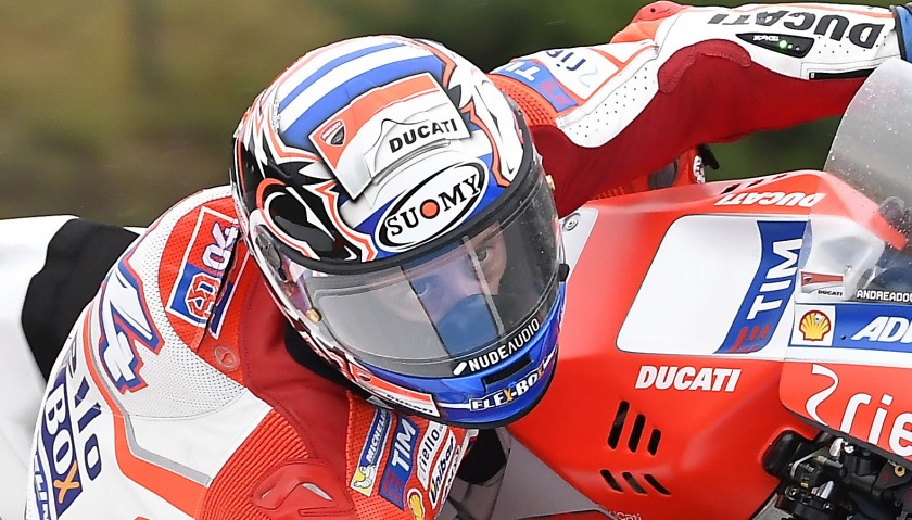 Andrea Dovizioso's Worn and Signed Visor, 2017 MotoGP