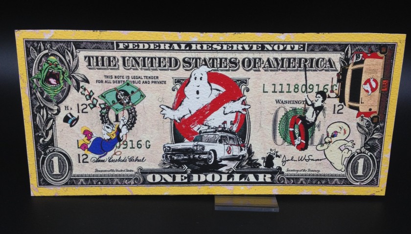 "1$ Banksy Vs Scrooge McDuck Vs Ghostbusters" by G.Karloff