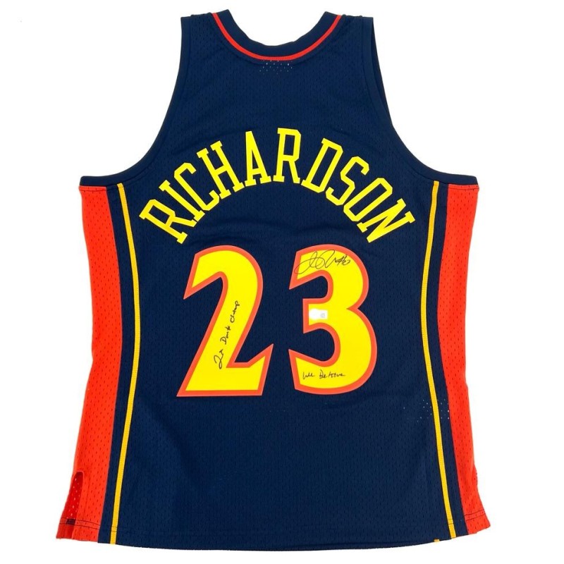 Jason Richardson Signed Mitchell&Ness Golden State Warriors Jersey