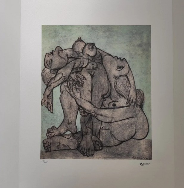 "Group of Naked Woman" Lithograph Signed by Pablo Picasso