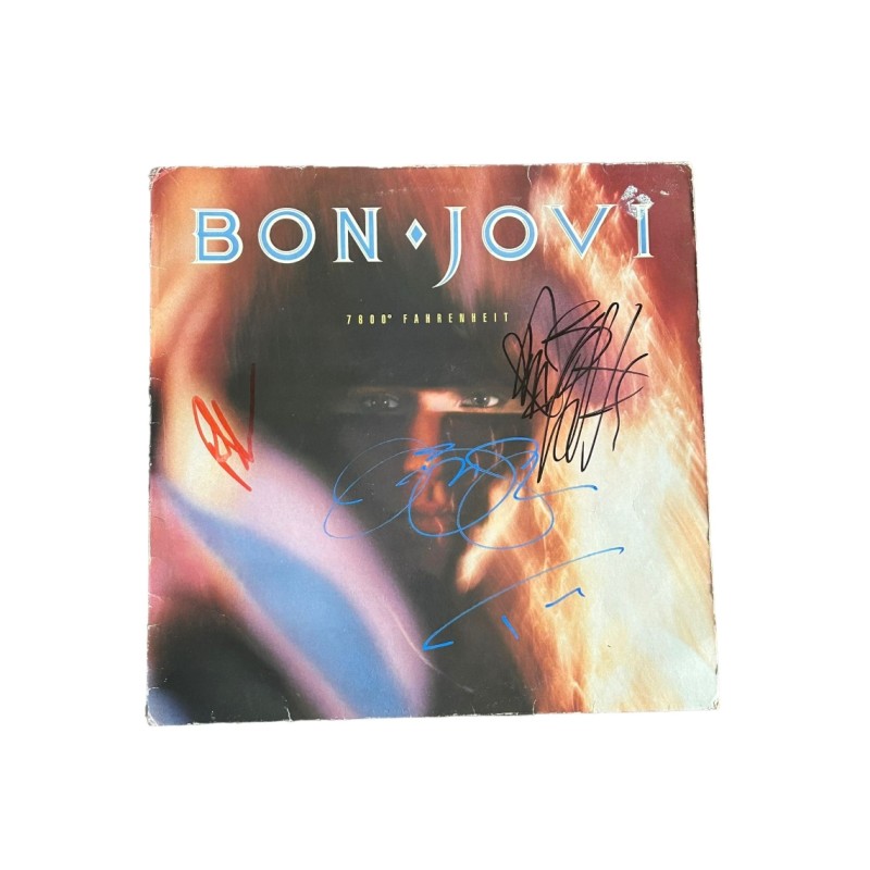LP in vinile firmato Bon Jovi 7800º Fahrenheit