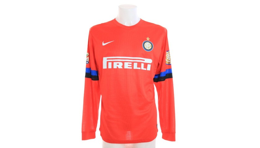 2013-14 Javier Zanetti Match-Used Inter Milan Jersey - MEARS Authentic on  Goldin Auctions