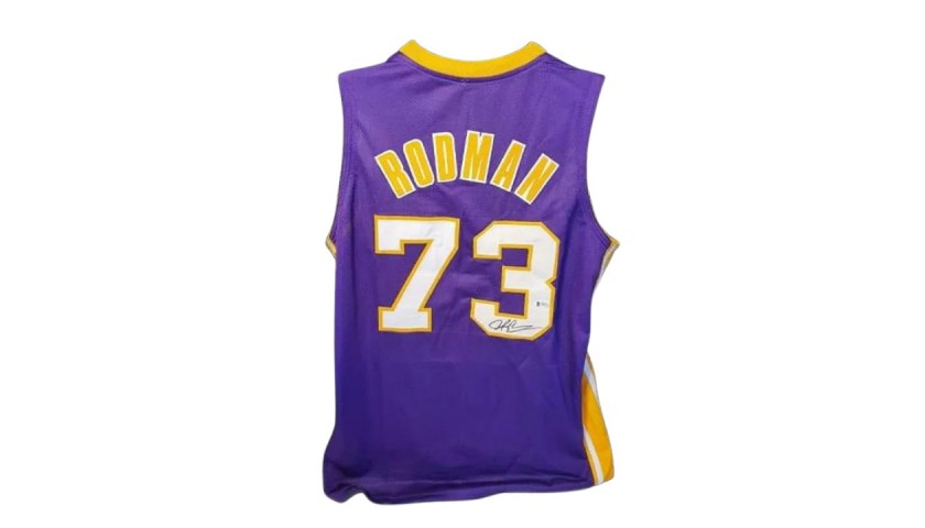 Sold at Auction: Dennis Rodman signed NBA Los Angeles Lakers