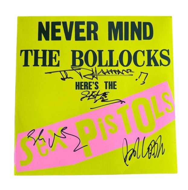 LP in vinile "Never Mind The Bollocks" dei Sex Pistols - Autografato