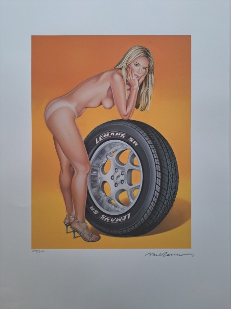 "Tyra Tyre" Lithograph Signed by Mel Ramos