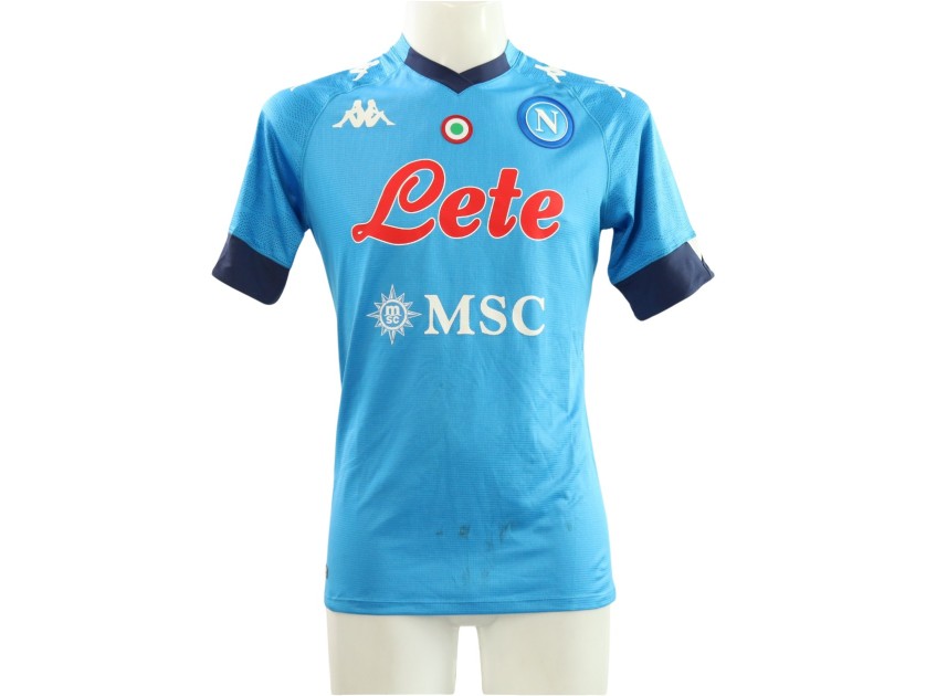 R - Insigne's Napoli Unwashed Shirt, Serie A 2020/21 - CharityStars