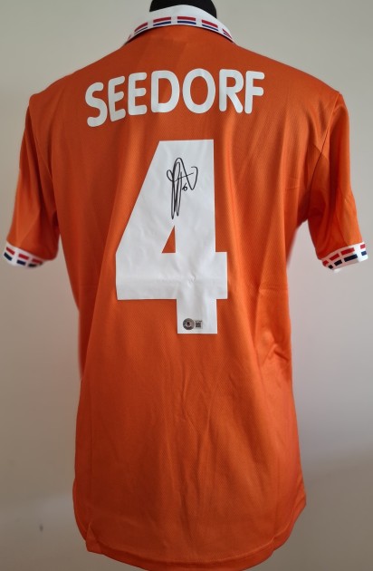 Clarence Seedorf's Netherlands 1996 UEFA Euro Signed Replica Shirt