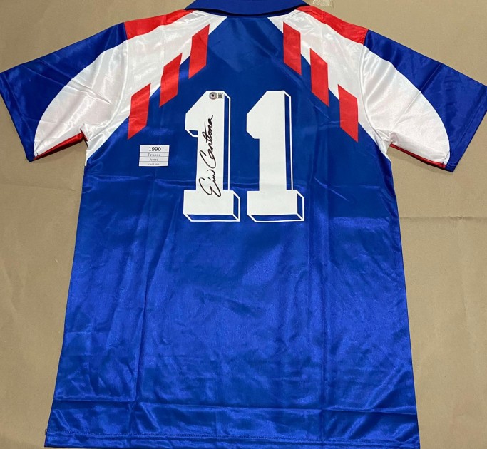 Replica maglia Francia 1990 - Firmata da Eric Cantona  