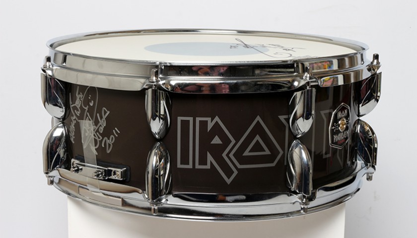 NICKO MCBRAIN – Iron Maiden Signed Snare Drum