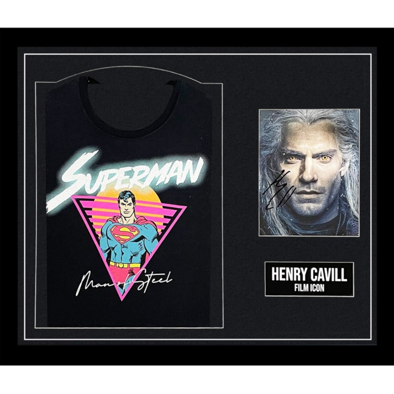 Henry Cavill Signed and Framed Display Shirt