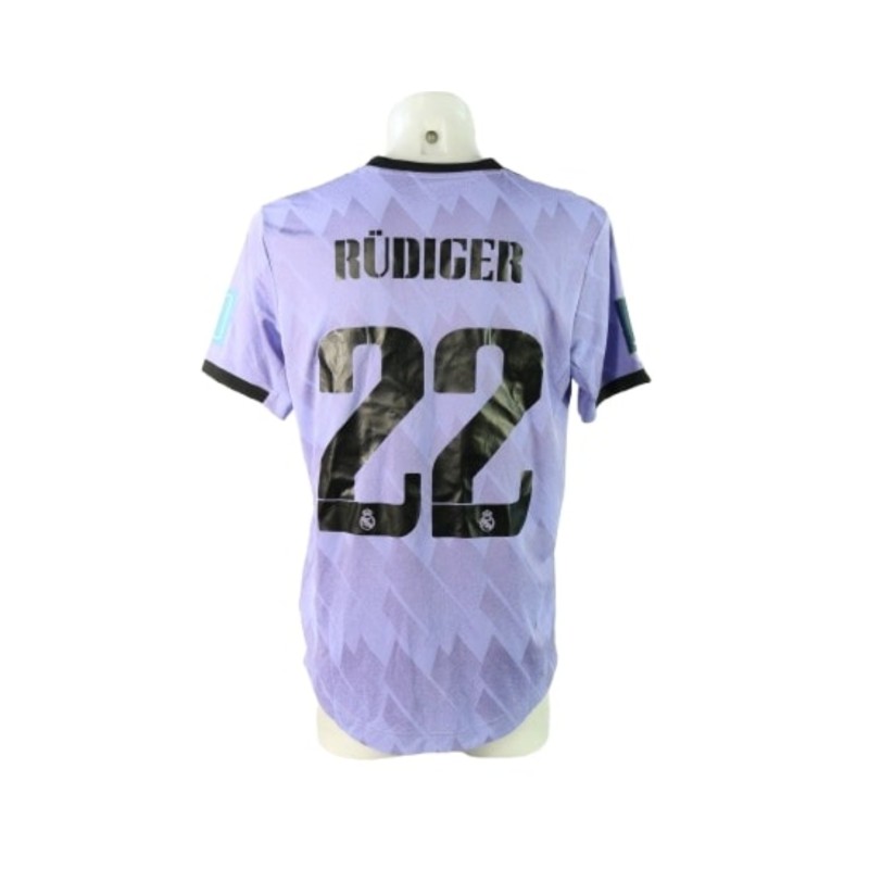 Rudiger's Real Madrid Match-Issued Shirt, Club World Cup 2022