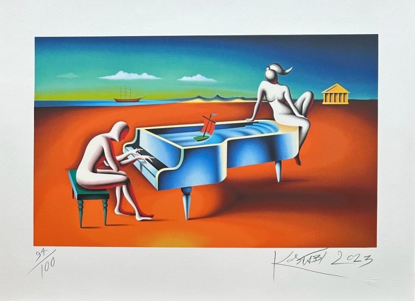 "Blown Away" by Mark Kostabi